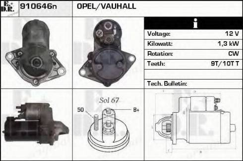 EDR 910646N - Стартер autozip.com.ua