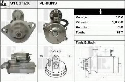 EDR 910012X - Стартер autozip.com.ua