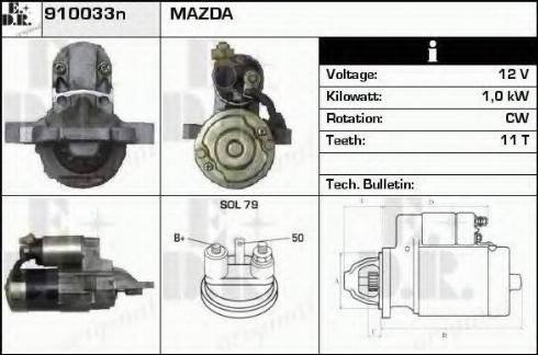 EDR 910033N - Стартер autozip.com.ua