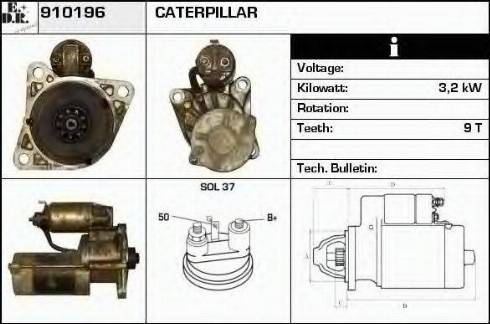 EDR 910196 - Стартер autozip.com.ua