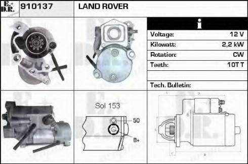 EDR 910137 - Стартер autozip.com.ua