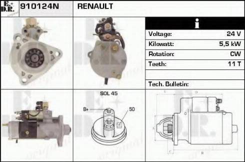 EDR 910124N - Стартер autozip.com.ua