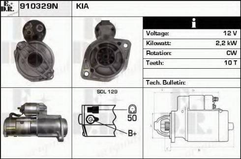 EDR 910329N - Стартер autozip.com.ua