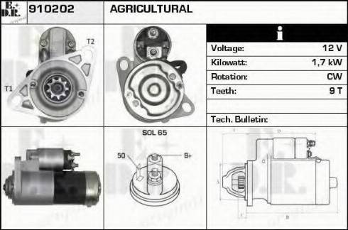 EDR 910202 - Стартер autozip.com.ua