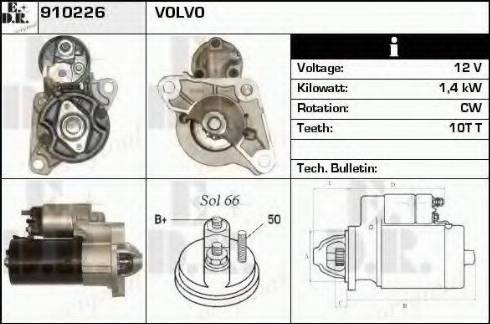 EDR 910226 - Стартер autozip.com.ua