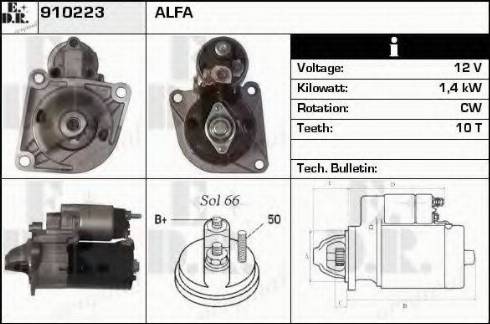 EDR 910223 - Стартер autozip.com.ua