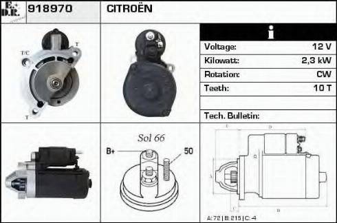 EDR 918970 - Стартер autozip.com.ua