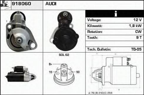 EDR 918060 - Стартер autozip.com.ua