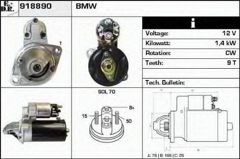 EDR 918890 - Стартер autozip.com.ua