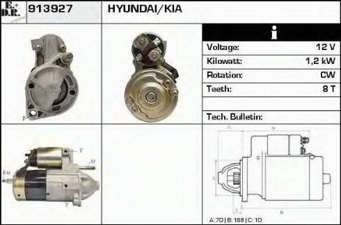 EDR 913927 - Стартер autozip.com.ua