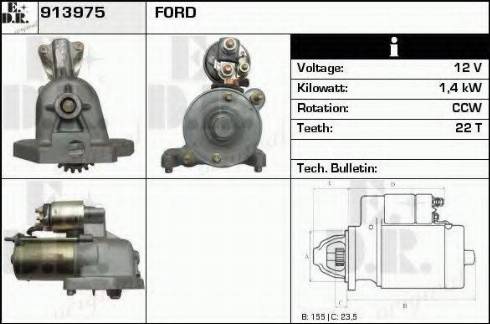 EDR 913975 - Стартер autozip.com.ua