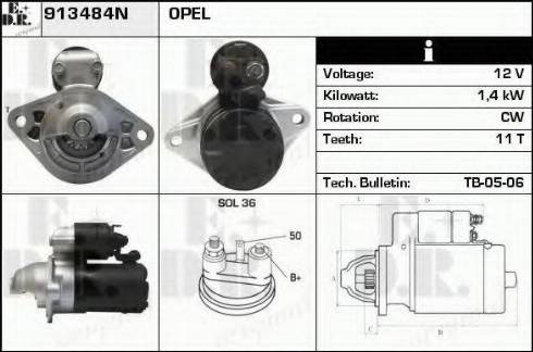 EDR 913484N - Стартер autozip.com.ua