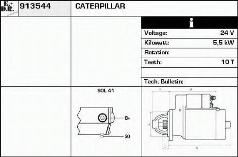 EDR 913544 - Стартер autozip.com.ua