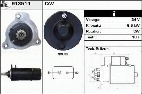 EDR 913514 - Стартер autozip.com.ua