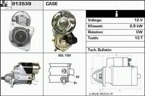 EDR 913539 - Стартер autozip.com.ua