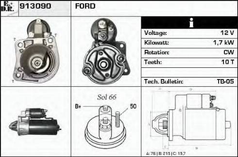 EDR 913090 - Стартер autozip.com.ua