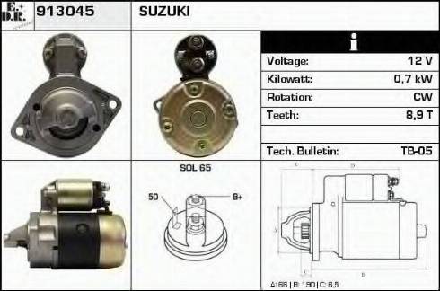 EDR 913045 - Стартер autozip.com.ua