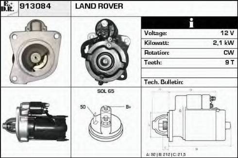 EDR 913084 - Стартер autozip.com.ua