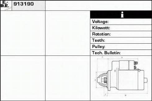 EDR 913190 - Стартер autozip.com.ua