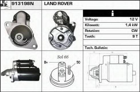 EDR 913198N - Стартер autozip.com.ua