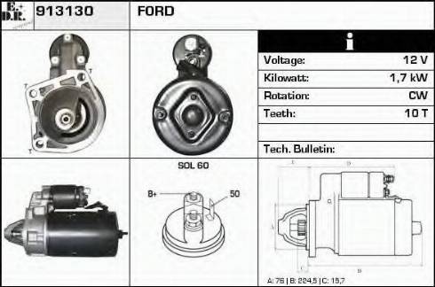 EDR 913130 - Стартер autozip.com.ua