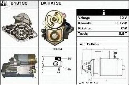 EDR 913133 - Стартер autozip.com.ua