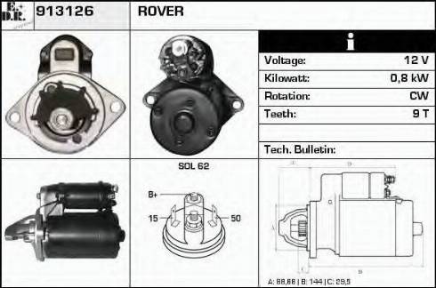 EDR 913126 - Стартер autozip.com.ua