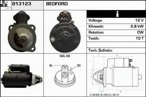 EDR 913123 - Стартер autozip.com.ua