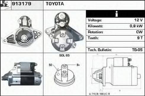 EDR 913179 - Стартер autozip.com.ua