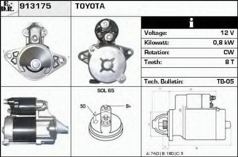 EDR 913175 - Стартер autozip.com.ua