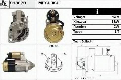 EDR 913879 - Стартер autozip.com.ua