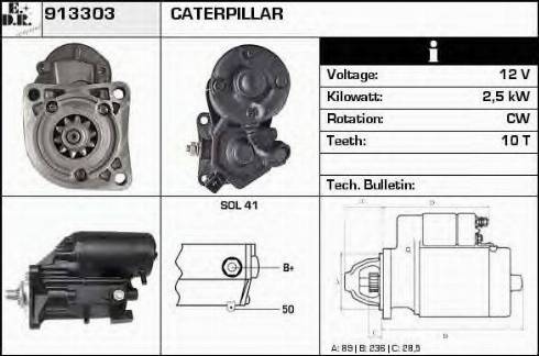 EDR 913303 - Стартер autozip.com.ua