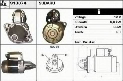 EDR 913374 - Стартер autozip.com.ua