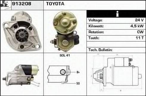 EDR 913208 - Стартер autozip.com.ua