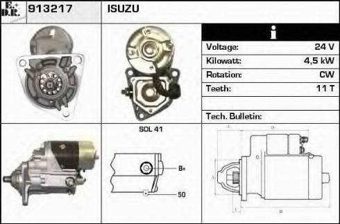 EDR 913217 - Стартер autozip.com.ua