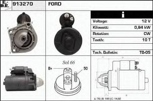 EDR 913270 - Стартер autozip.com.ua