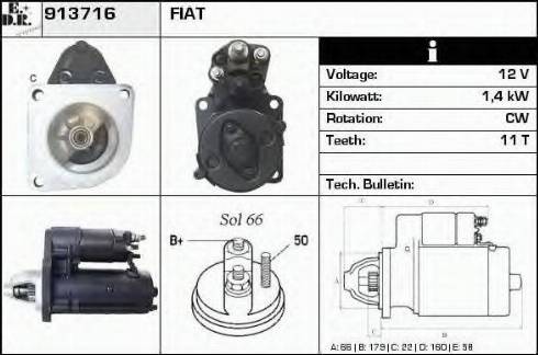 EDR 913716 - Стартер autozip.com.ua