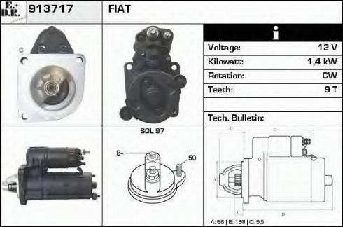 EDR 913717 - Стартер autozip.com.ua