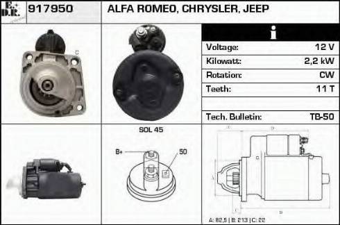 EDR 917950 - Стартер autozip.com.ua