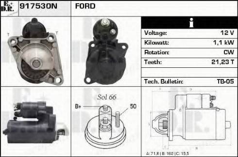 EDR 917530N - Стартер autozip.com.ua