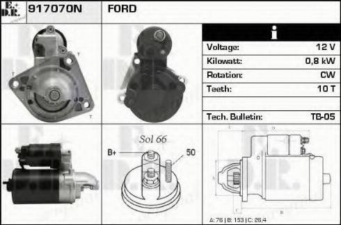 EDR 917070N - Стартер autozip.com.ua