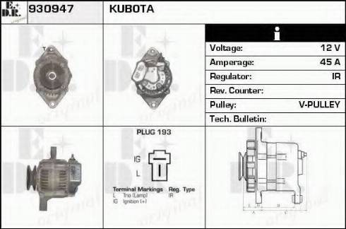 EDR 930947 - Генератор autozip.com.ua