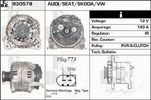 EDR 930578 - Генератор autozip.com.ua