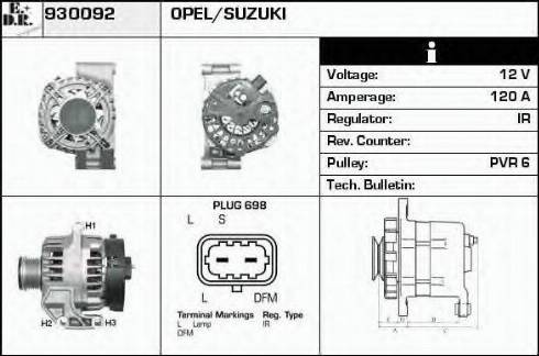 EDR 930092 - Генератор autozip.com.ua