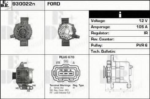 EDR 930022N - Генератор autozip.com.ua