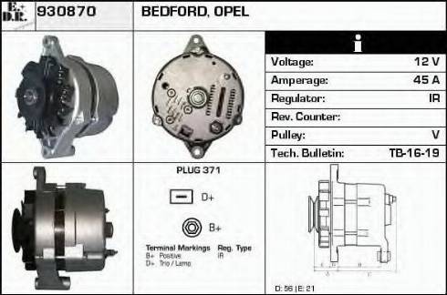 EDR 930870 - Генератор autozip.com.ua