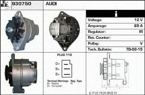 EDR 930750 - Генератор autozip.com.ua