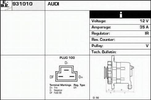 EDR 931010 - Генератор autozip.com.ua