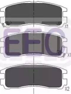 EEC BRP0668 - Гальмівні колодки, дискові гальма autozip.com.ua