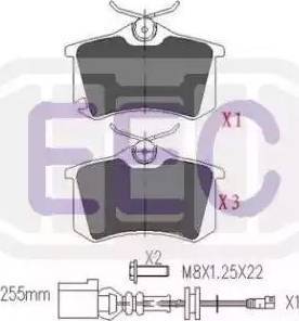 EEC BRP1419 - Гальмівні колодки, дискові гальма autozip.com.ua